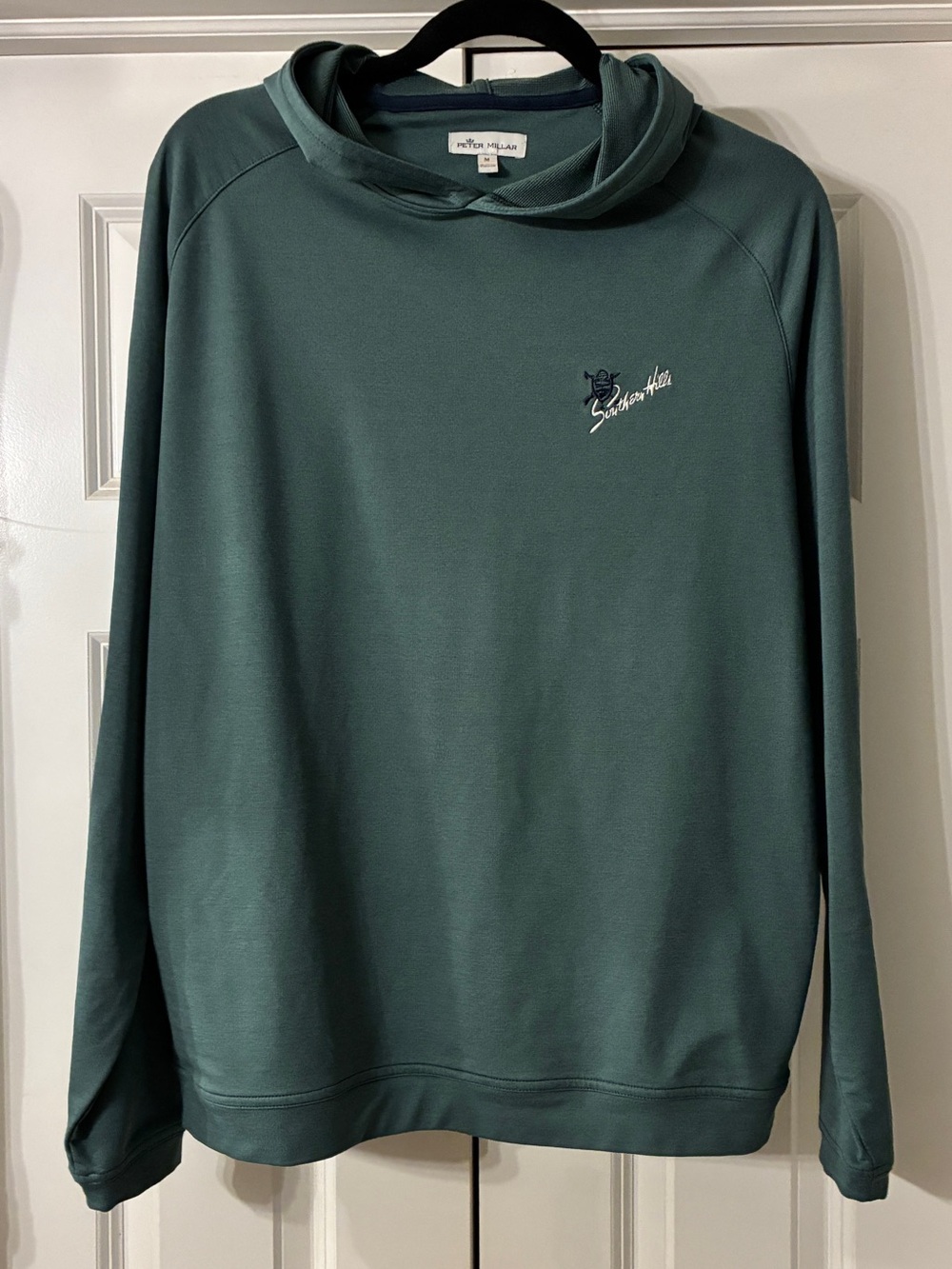 Peter Millar Southern Hills CC Performance Hoodie Sage Pine Green size Medium